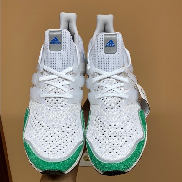 Adidas Ultra Boost 1.0 DNA Cloud White Green Running Sneakers - Picture 14 of 17
